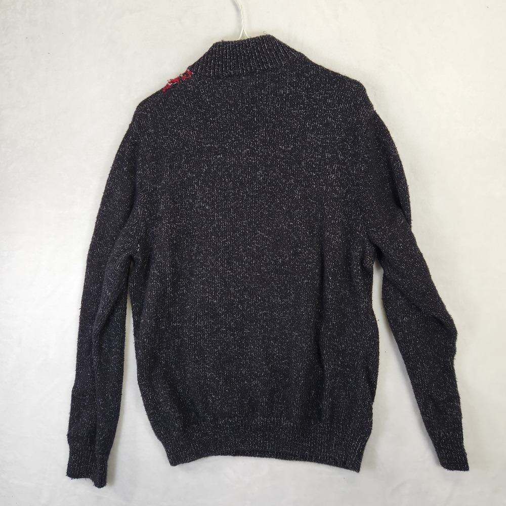 Harriton‎ Mens Full Zip Fleece Jacket Black Stand Collar M775 Size Large